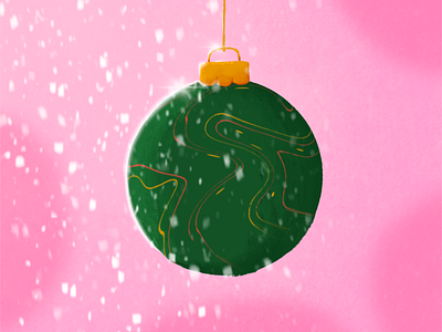 Christmas Ornament christmas christmas ornament glimmer holiday illustration magic ornament pink procreate snow