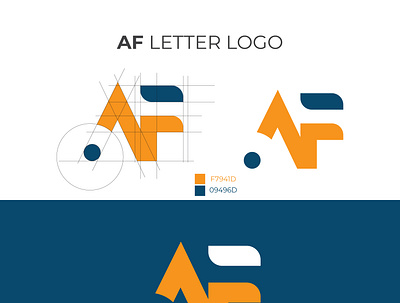 AF Letter Logo branding design flat graphic design icon illustration illustrator logo minimal typography