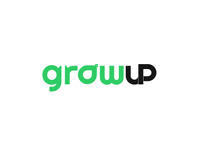 growup brand branding growup logo multi color typography