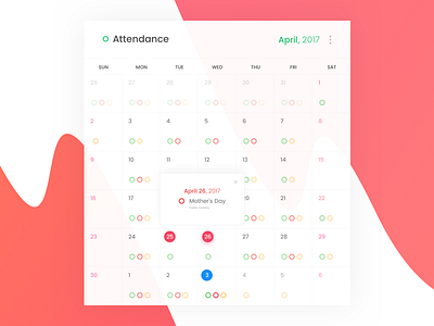 Calendar attendance calendar holidays