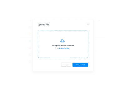 Uploade File file upload modal sketch