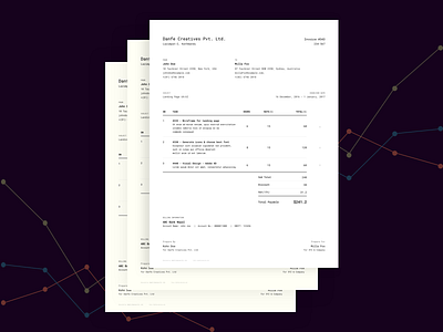 Invoice Design biling invoice stackbills