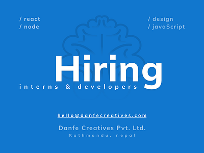 Hiring - Interns & Developers designer developer interns vacancy