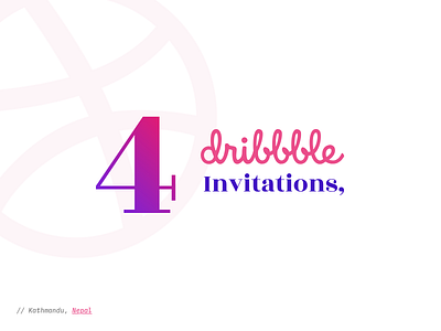 Dribbble invitation invitation design