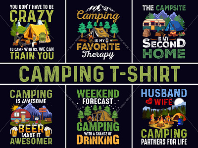 Camping T shirt Design