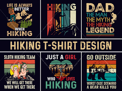 Hiking T shirt Design