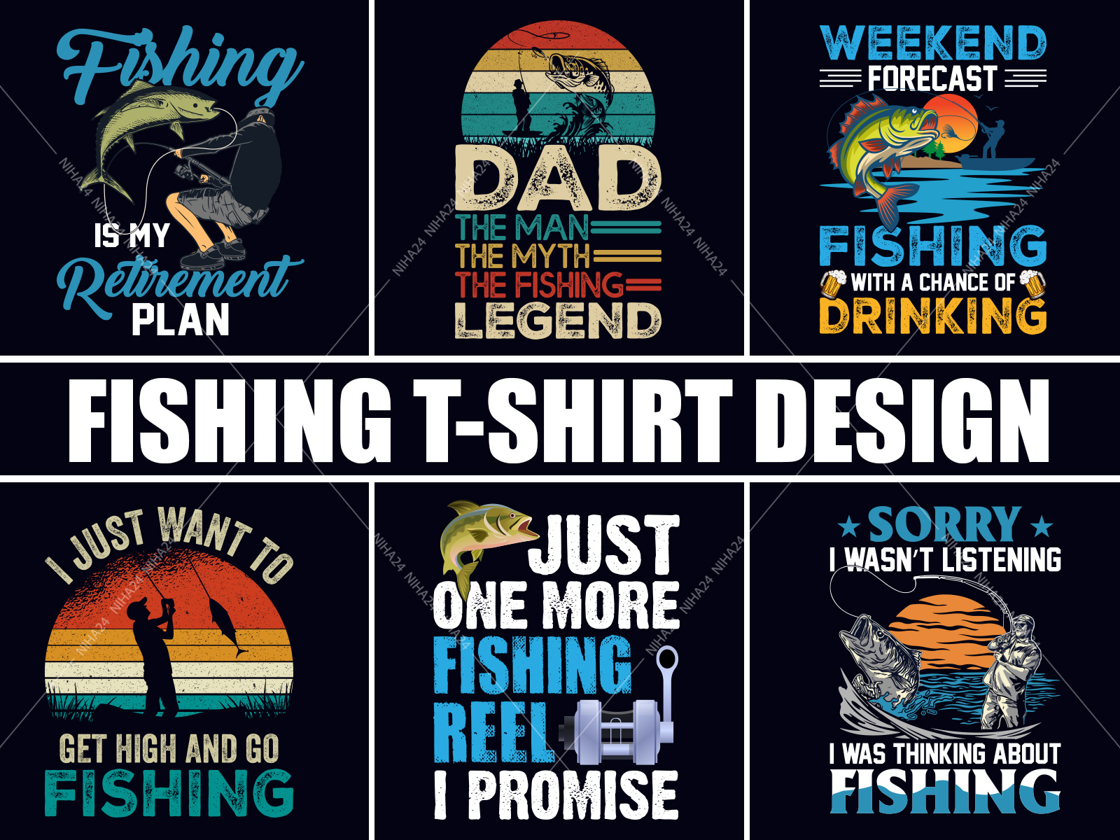 Fishing T shirt Design by Niharika on Dribbble