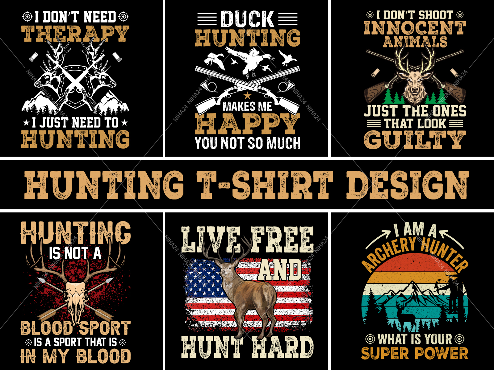 Hunting T shirt Design by Niharika on Dribbble