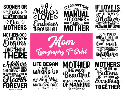 Mom Typography T Shirt