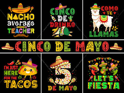 Cinco De Mayo T shirt Design 5 de mayo shirts cinco cinco de mayo cino shirts drinko graphic nacho t shirt t shirt design tacos typography vintage