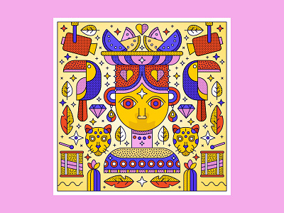 Columbia Style Illustration | Woman art direction carnival columbia design graphicdesign illustration lineart south america vector woman
