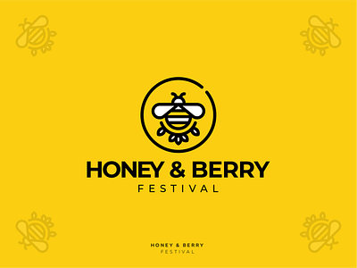 Honey & Berry Festival bee berry branding design graphicdesign honey illustration lineart logo logodesign logotype vector