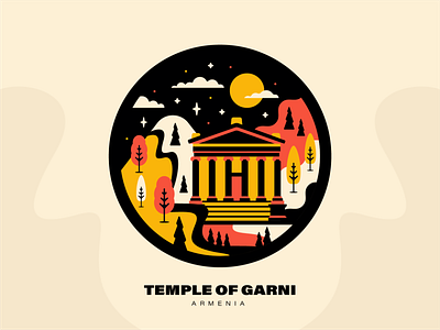 Temple of Garni | Armenia architecture armenia art direction artwork come to armenia design garni graphicdesign illustration landmark mountain peace for armenia temple vector
