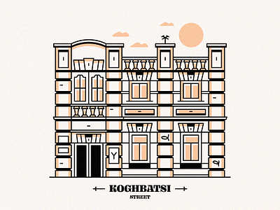 Koghbatsi Street ~ Yerevan adobe illustrator architecture armenia armenian armenian illustrator building come to armenia come to yerevan design graphicdesign illustration lineart old building street vector yerevan yerevan illustration