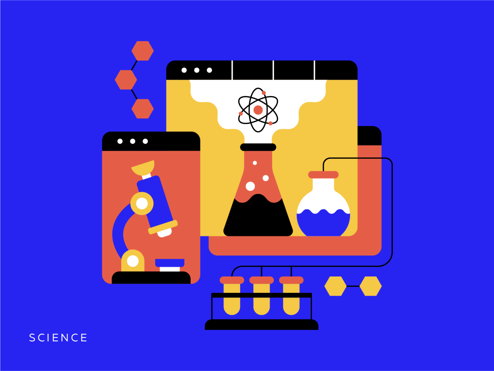 Illustration for Icons8 / Science by Natalie Mkrtumian on Dribbble