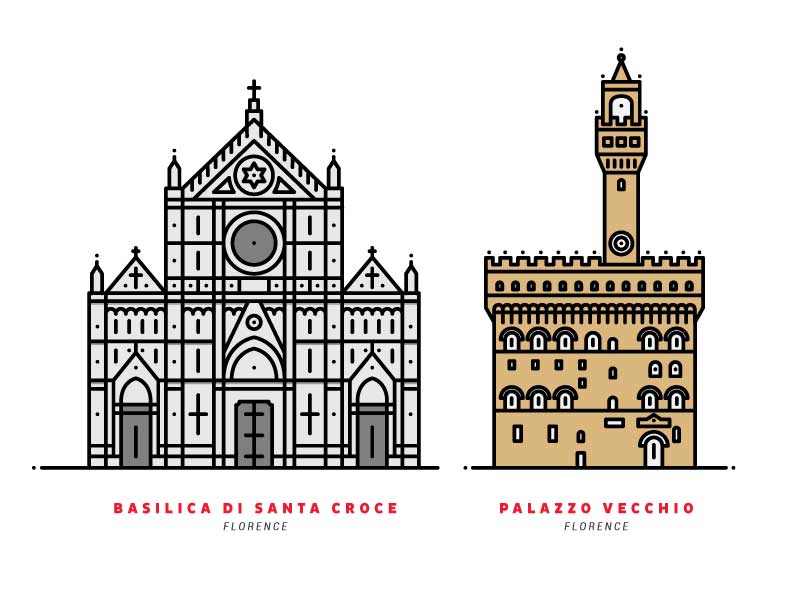 Basilica di Santa Croce | Palazzo Vecchio by Natalie Mkrtumian on Dribbble