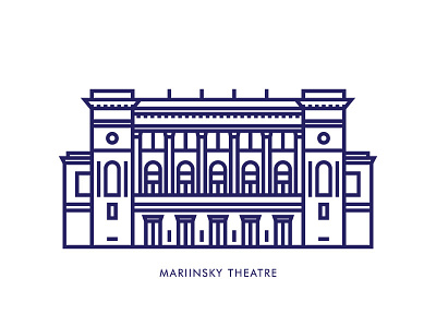 Mariinsky theatre | Saint Petersburg design graphicdesign icon icondesign line lineart russia saintpetersburg vector