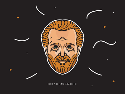 Jorah Mormont / Game of Thrones character gameofthrones got graphicdesign hbo illustration jorahmormont lineart lines sticker