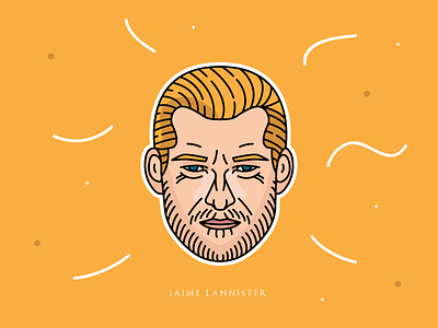 Jaime Lannister / Game of Thrones character gameofthrones got graphicdesign hbo illustration jaimelannister lannister lineart lines sticker