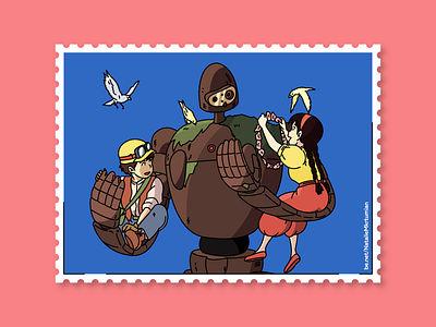 Castle in the Sky / Stamps collection anime artwork castleinthesky ghibli graphicdesign illustration lineart stamps sticker studioghibli