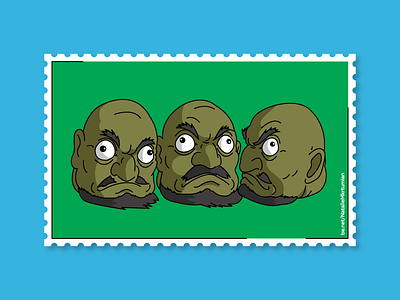 Spitited away / 3 heads / Stamps collection anime artwork design ghibli graphicdesign illustration lineart spiritedaway stamps sticker studioghibli