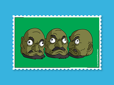 Spitited away / 3 heads / Stamps collection anime artwork design ghibli graphicdesign illustration lineart spiritedaway stamps sticker studioghibli