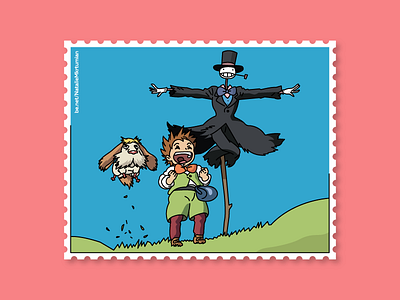 Howl's moving castle / Stamps collection anime design ghibli graphicdesign howl howlmovingcastle illustration lineart stamps sticker studioghibli