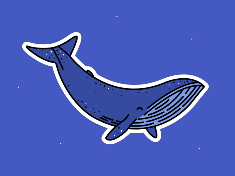 Whales stickers animal blue illustartion line lineart sea sticker stickers vector vectorart water whale