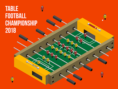 Table Football Championship Illustration bet bookmaker casino football graphic design illuatration isometric isometric illustration line art slots sport table football vector vector art