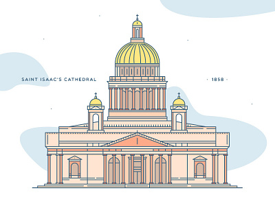 Saint Isaac's Cathedral | Illustration adobeillustrator artwork building cathedral design graphicdesign illustration line lineart russia saint petersburg vector