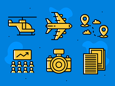 Travel Icons airplane design graphicdesign helicopter iconography icons icons set line line art minimal travel ui vector