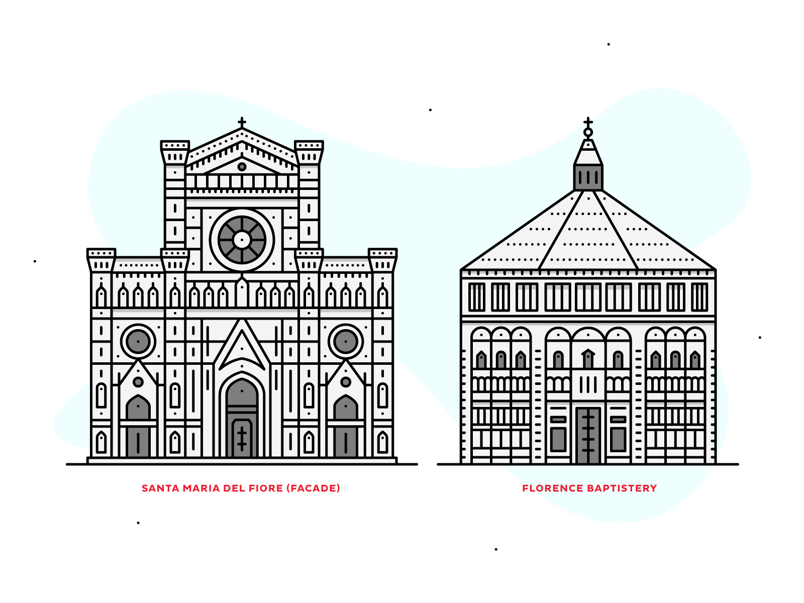 Florence | line illustrations by Natalie Mkrtumian on Dribbble