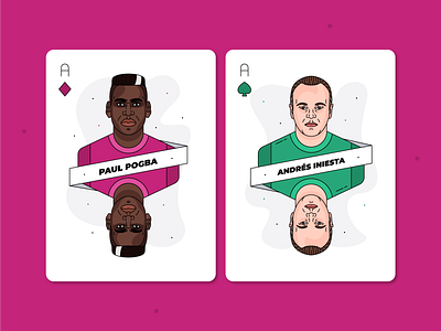 Paul Pogba & Andrés Iniesta / Playing Cards