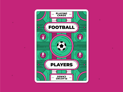 Playing card art direction card design football footballplayers graphicdesign illustration line lineart lines linestyle playing card playingcards soccer vbet vector vectorart vivaro