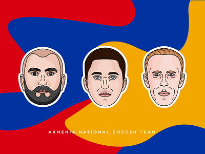 Armenia national soccer team | Stickers armenia design football football club football team graphicdesign illustration lineart lines players soccer sticker sticker design stickers vector