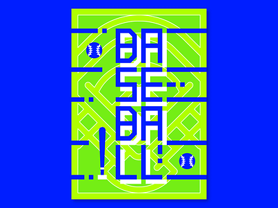 Baseball baseball bright color design graphicdesign neon poster poster design sport sport poster