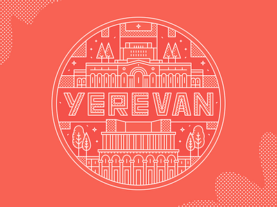 Yerevan armenia design graphicdesign hometown illustration illustrator line lineart sticker two colors yerevan