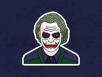Joker | Heath Ledger clown design graphicdesign heath ledger illustration joker joker illustration joker movie smile sticker superhero the dark khight vector