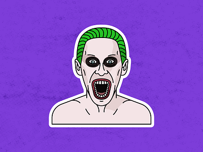 Joker | Jared Leto clown design graphicdesign illustration jared leto joker joker illustration sticker sticker design suicide squad vector