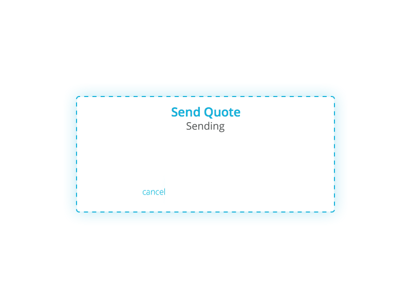 Send Quote animation motion design sending ui