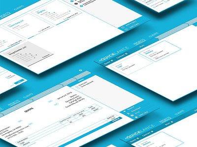 UX / UI Process for QuickLance blue cards dashboard filters freelance notifications ui ux