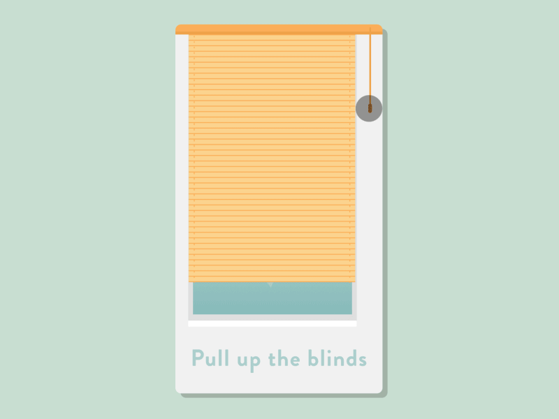 Pull Up The Blinds blinds interaction lighthouse mobile motion design reveal