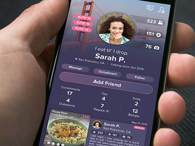 Yelp Profile Redesign app food ios profile redesign share yelp