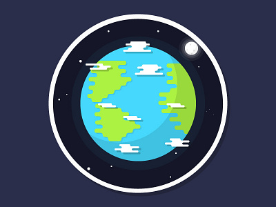 Planet Earth badge earth flat flat design globe planet