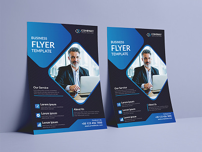 Business Flyer Template advertise branding business card corportate design flyer graphic design illustrator logo template vector