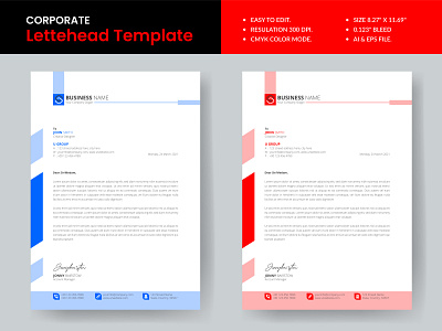 Corporate Letterhead Template Design
