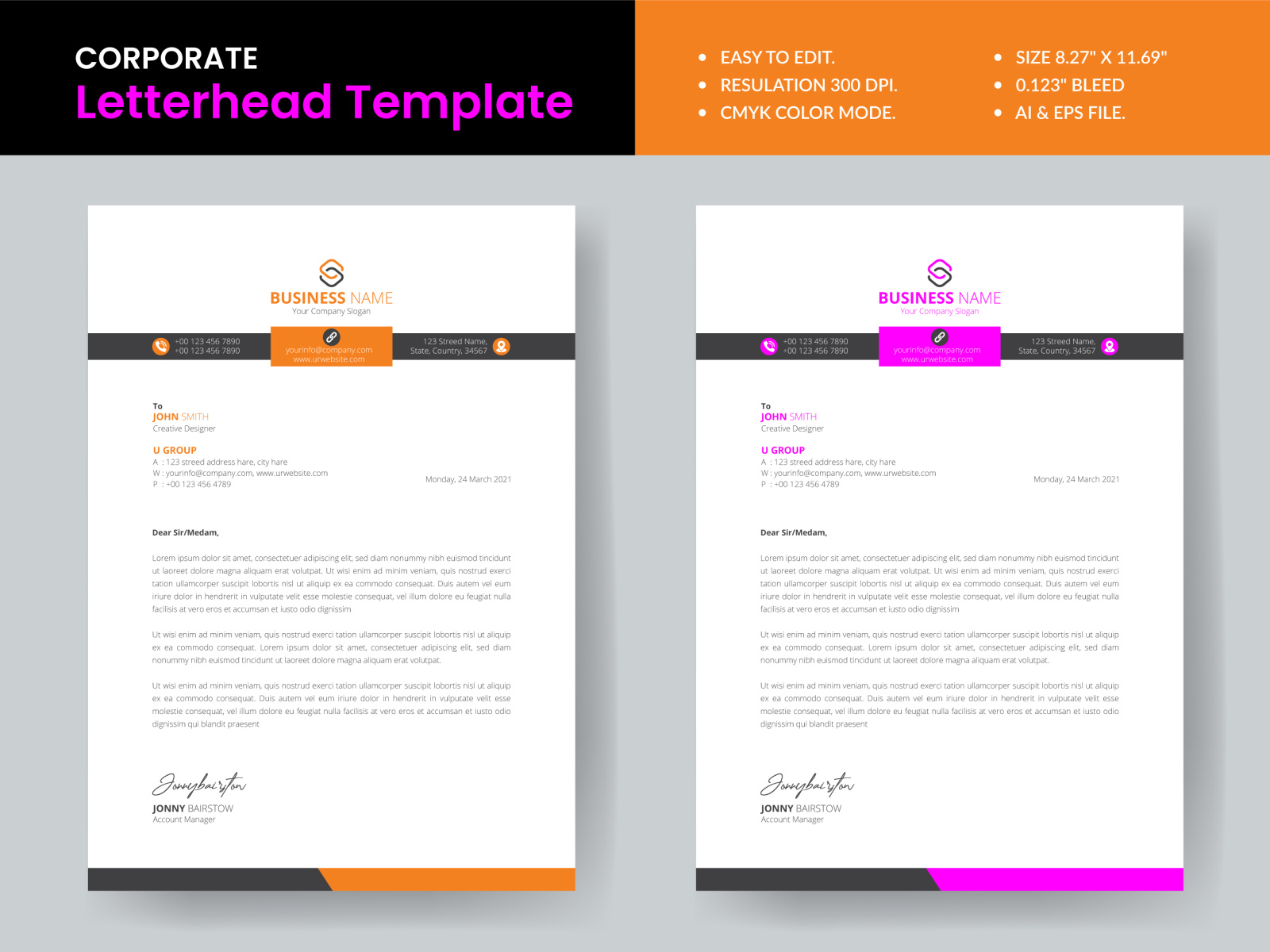 Letterhead Template by MiLon Graphic on Dribbble