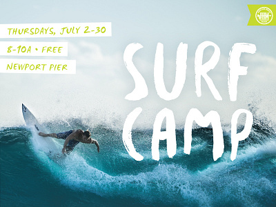 Surf Camp WIP beach branding brush camp flyer jhm lettering mariners church ministry surf surfing