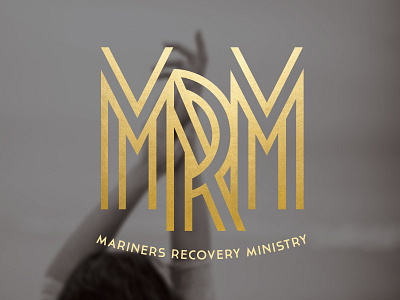mrm reject art deco branding gold foil identity logo mariners church recovery reject