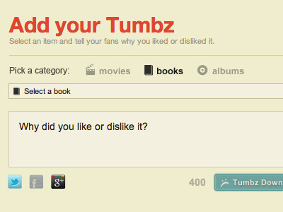 New Add Your Tumbz album book button form icon movie social ui